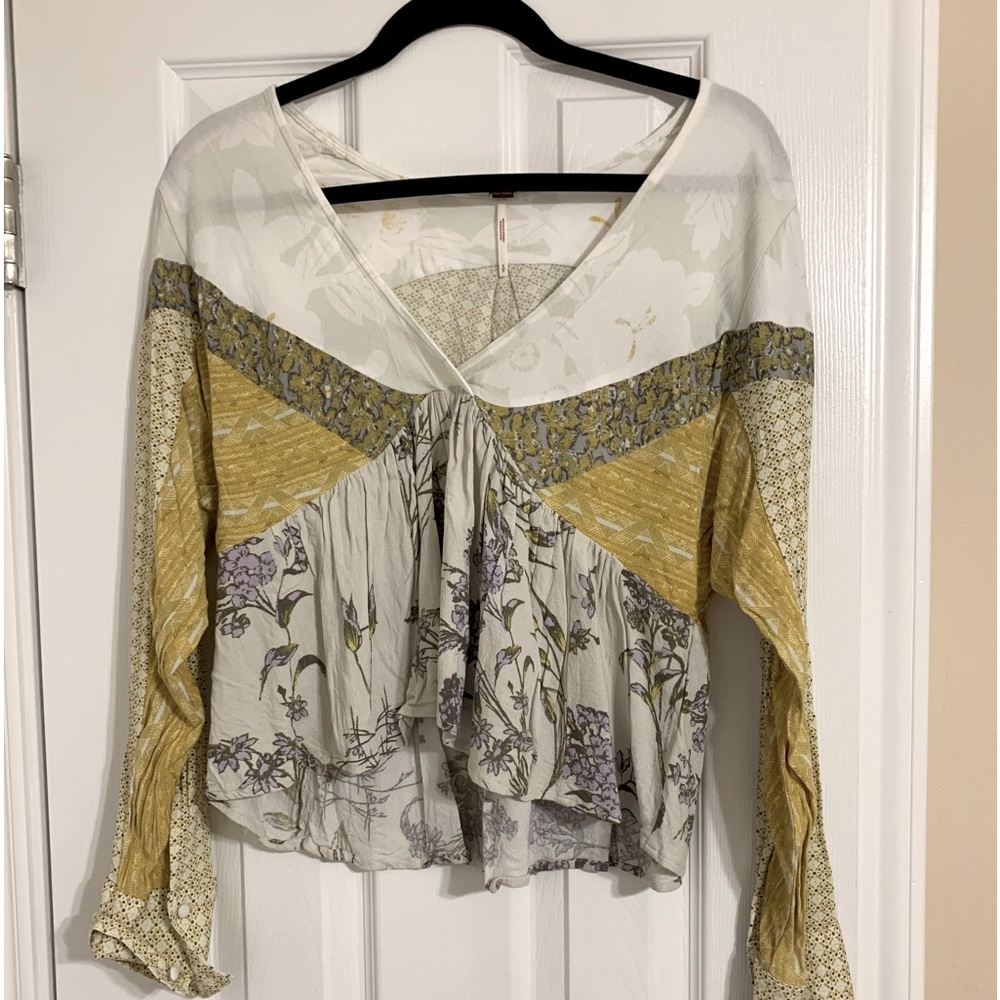 Free people Aloha patchwork top